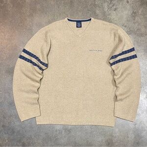 Vintage Nautica Jeans Striped Knit Heavyweight Sweater